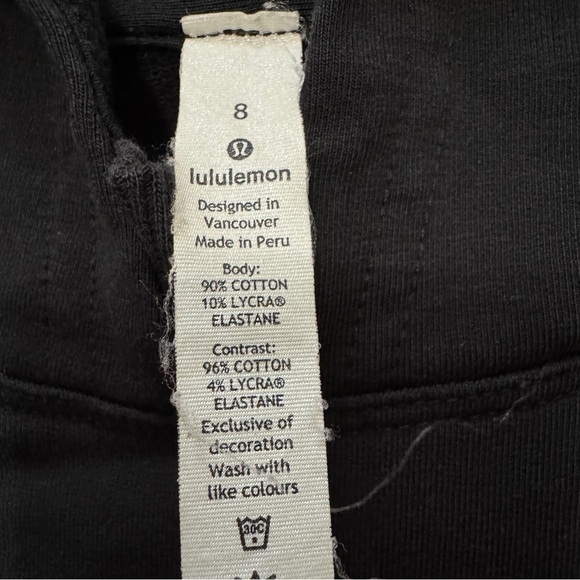 Lululemon 8 Black All Yours Cropped Hoodie ~ Relaxed Crop Sweatshirt Athleisure - Picture 8 of 8